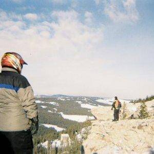 View of the bighorns. some times I wonder what we get our selves into.  no way down from here