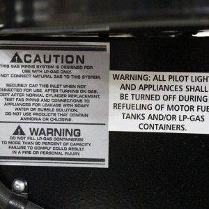 Mirage Trailer Xtreme snowmobile high mark blackout premium warning decal