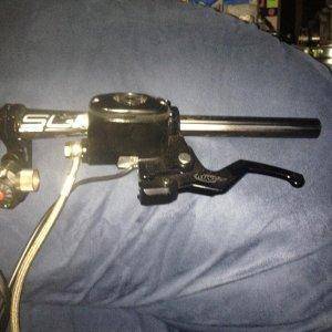 Stock Hayes Master cylinder with AMP Lever