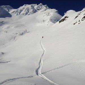 IMG 1019 My buddy Jeff making first tracks up Gallagher Head in WA