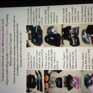 Sled gear raffle flyer