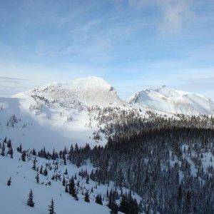 looking towards the crater and waldron creek bowls