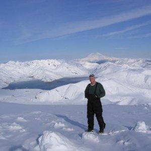 north east side of st helens spirit lake in the back ground(me)