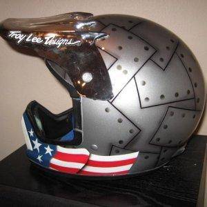 Wifes helmet I painted. I gave her a patriotic theme based on the fact that she is Canadian...haha