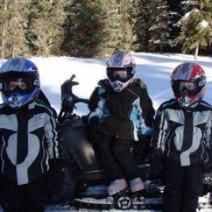 kids snowmobiling