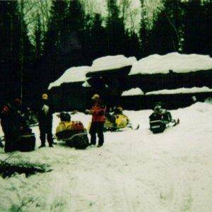 Allagash locamotives from the early days of wood harvesting.  80 miles from any ITS trails or civilization