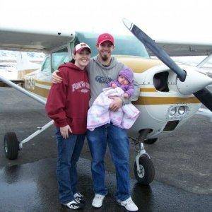 Me and my 2 girls after I took my daughter for her first flight