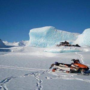 In front of a iceburg