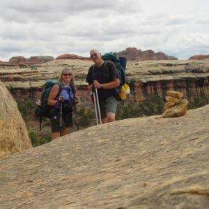 The wife and I backpacking in Canyonlands N.P.