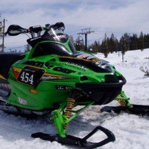 Tahoe Mt.Boreal 2004. 730 Speedwerks 136 track, one bad ass sled. That was the gnarliest hillcross track ever.