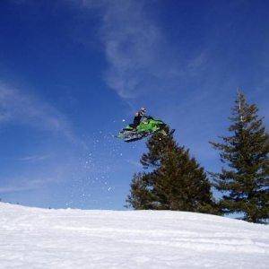 One of the first good sized hits I made in the backcountry. About 100ft