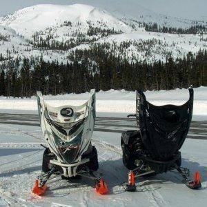 Slediot and me takin a break Skagway summit Easter