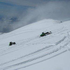 parked on the rim of st. helens