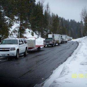 Line up at the Snow Park