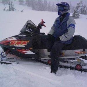 Kenny on his 800 at Tumalo mntn