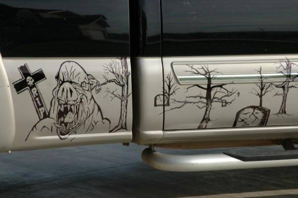 A buddys truck I sharpied