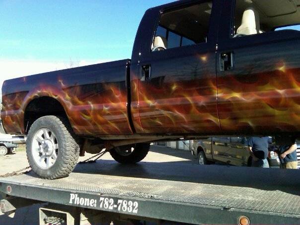 A super Duty Ford I airbrushed