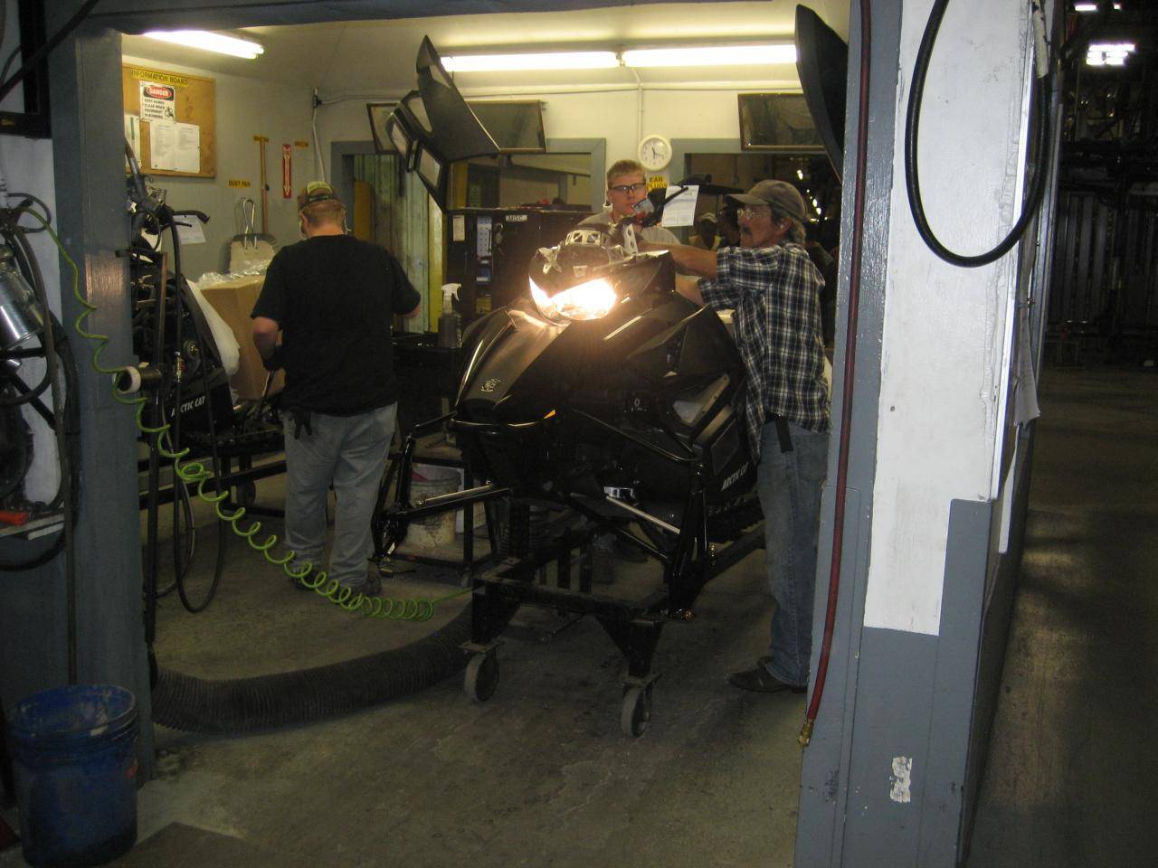 Before being shipped, all sleds are started to see if they run. Maybe the kid with bright red hair knew what he was doing afterall.