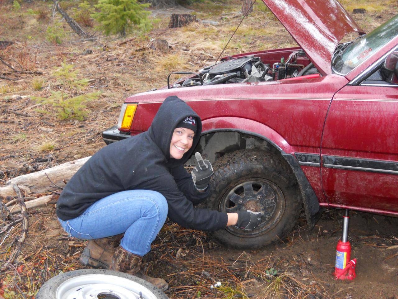 BLEW A TIRE STUMP JUMPIN...