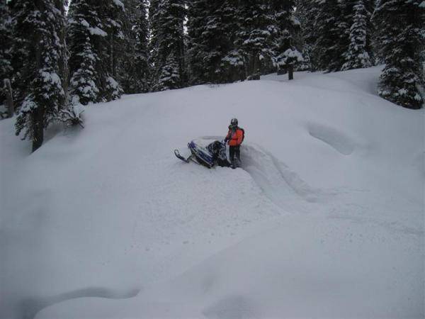 Breaking trail to Sandy