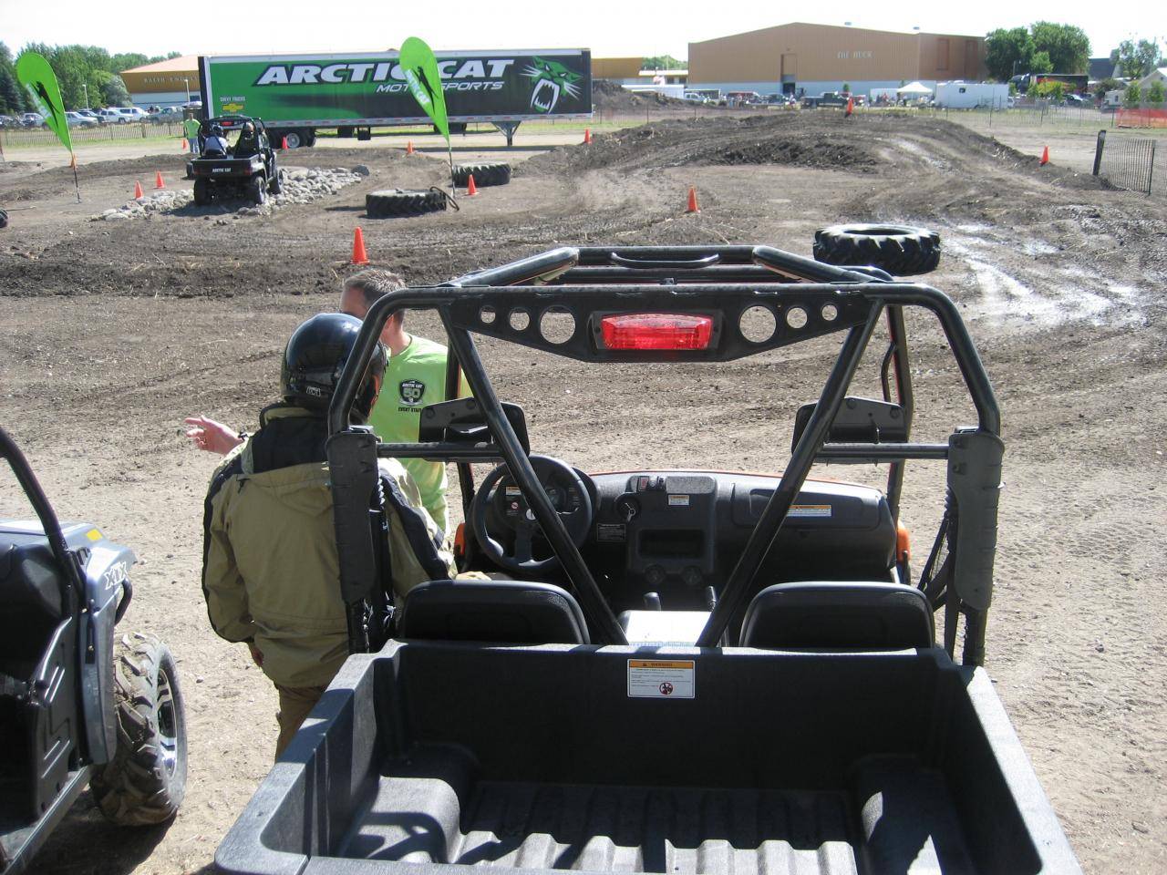 Cat offered demo rides for both their side-by-sides and ATVs.