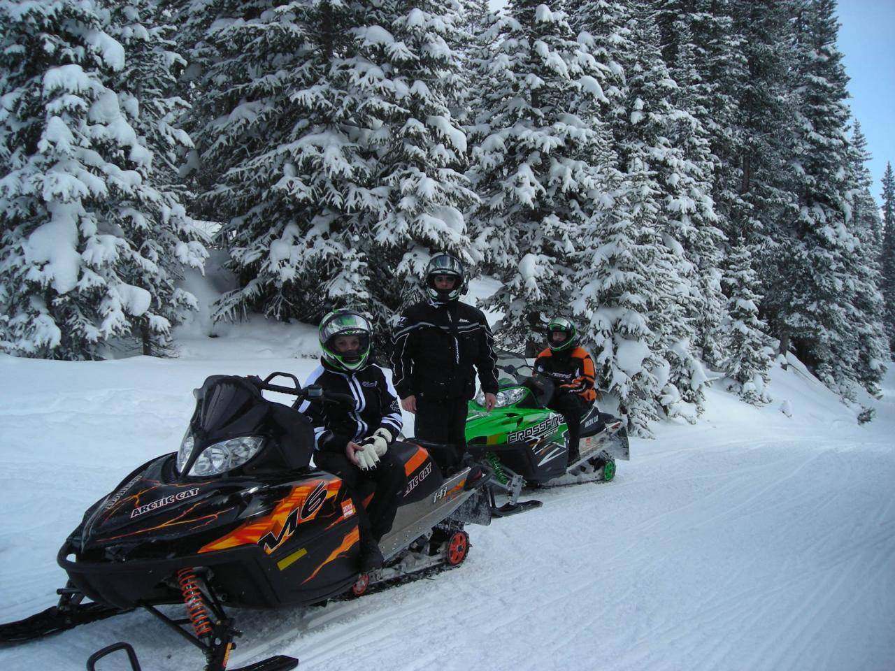 Christmas 2009 Grand Lake Callie, me, and Gavin stopping for a break