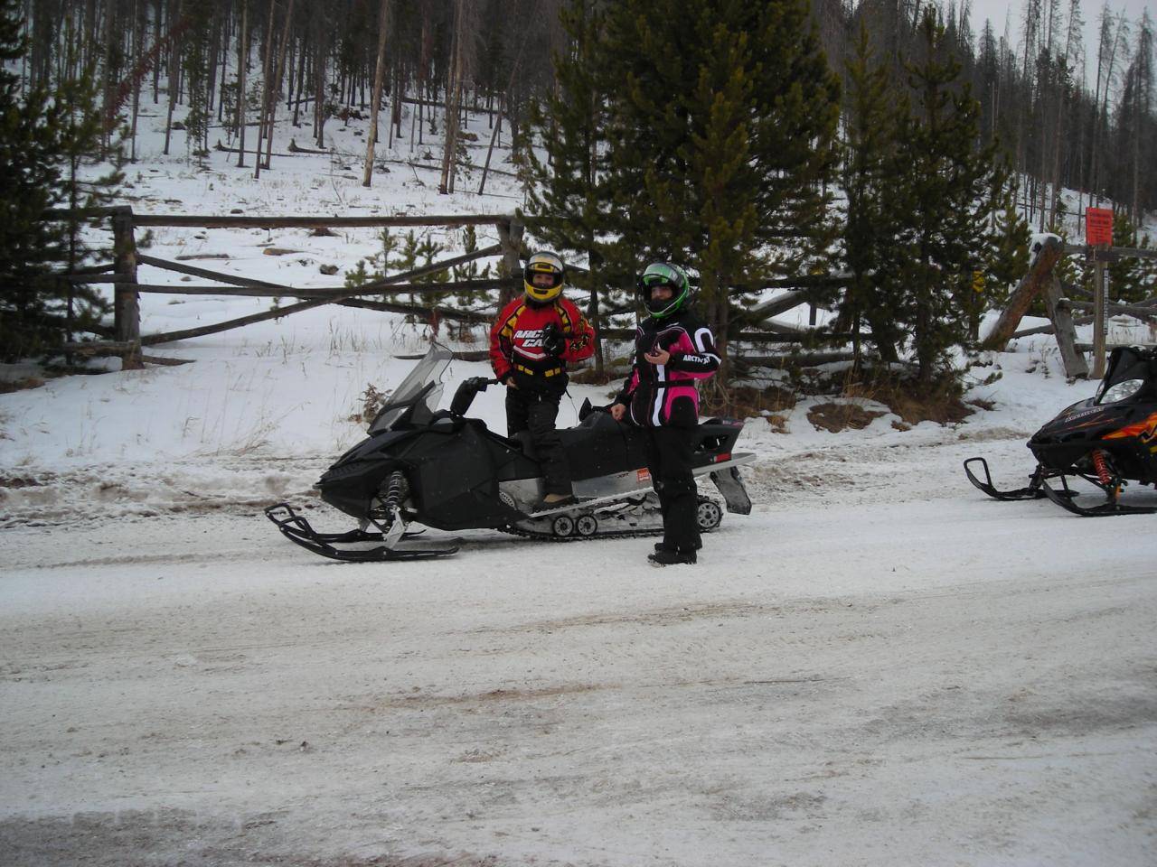 Christmas 2009 Grand Lake Mieka and Diedre getting ready to head out.