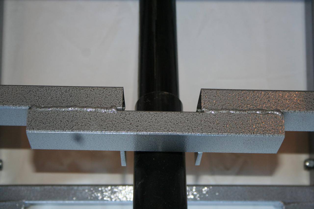 Closeup of the support bar