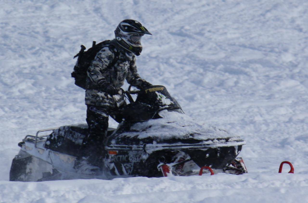 Colton on his Monster Snopro