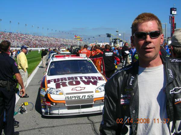 Daytona 500  Pit road with our Colorado car on the front row!