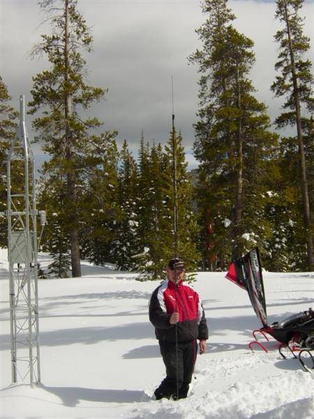 Doug is holding the probe  at snow level
you can now see just how DEEP it is