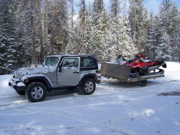 Early riding, Had to hail sleds 2 miles to unload