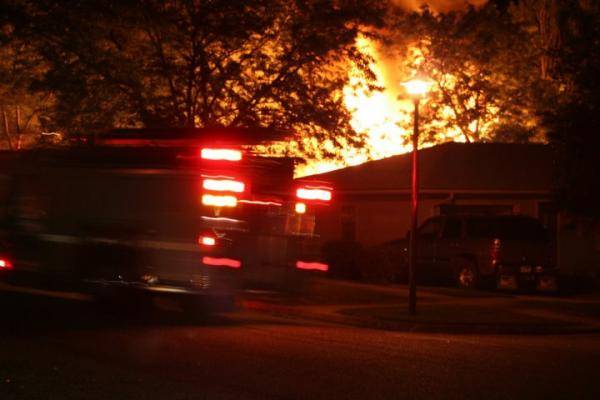 Engine Company one pulls up within 2 min of first call