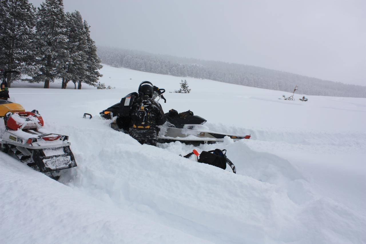 finding some snow on the south end of the horns