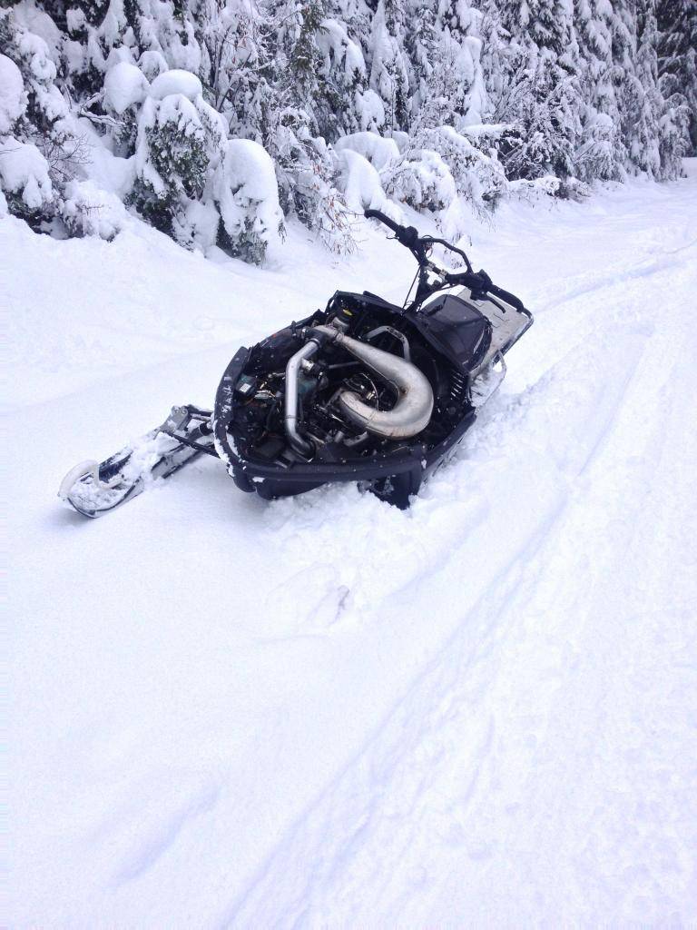 First ride with the turbo installed, more snow then I thought for November 10, 2013