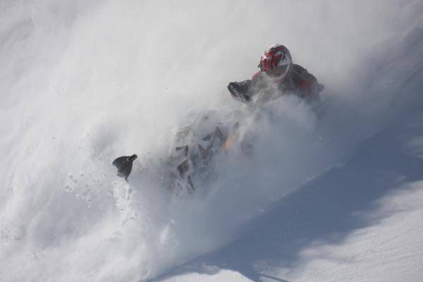 Geoff making fresh lines!, at Eagles pass.