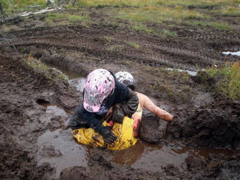 Gettin' owned mud wrestling