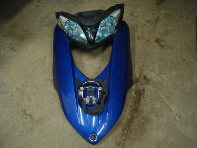 Hood, headlight and frame, steering column ring