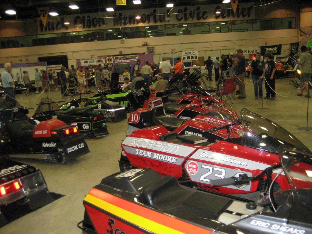 If you wanted to see some fast and famous race sleds, they were all on display.