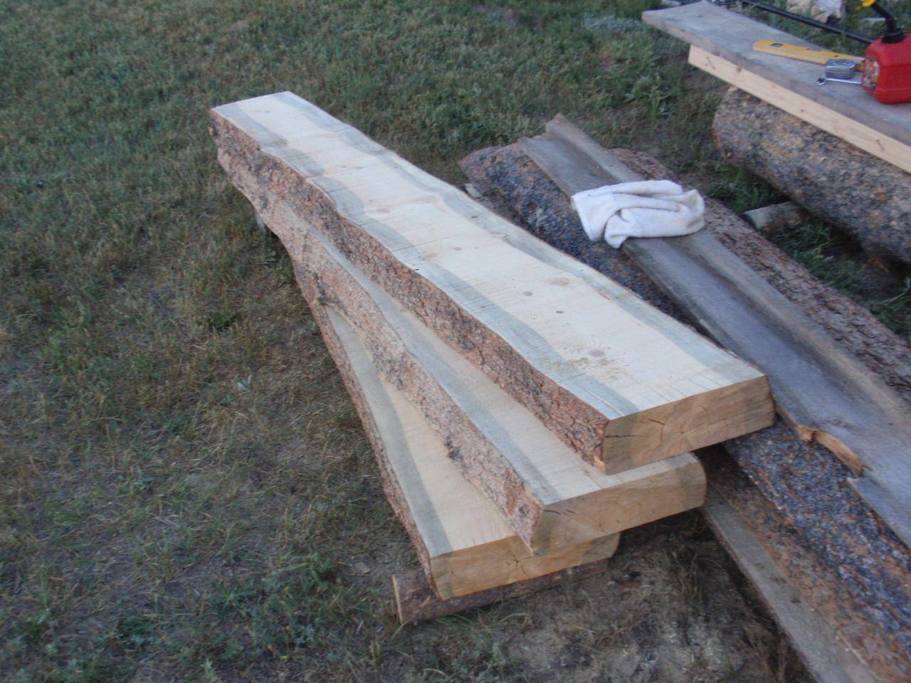 I'm cutting timbers for my dining room table.