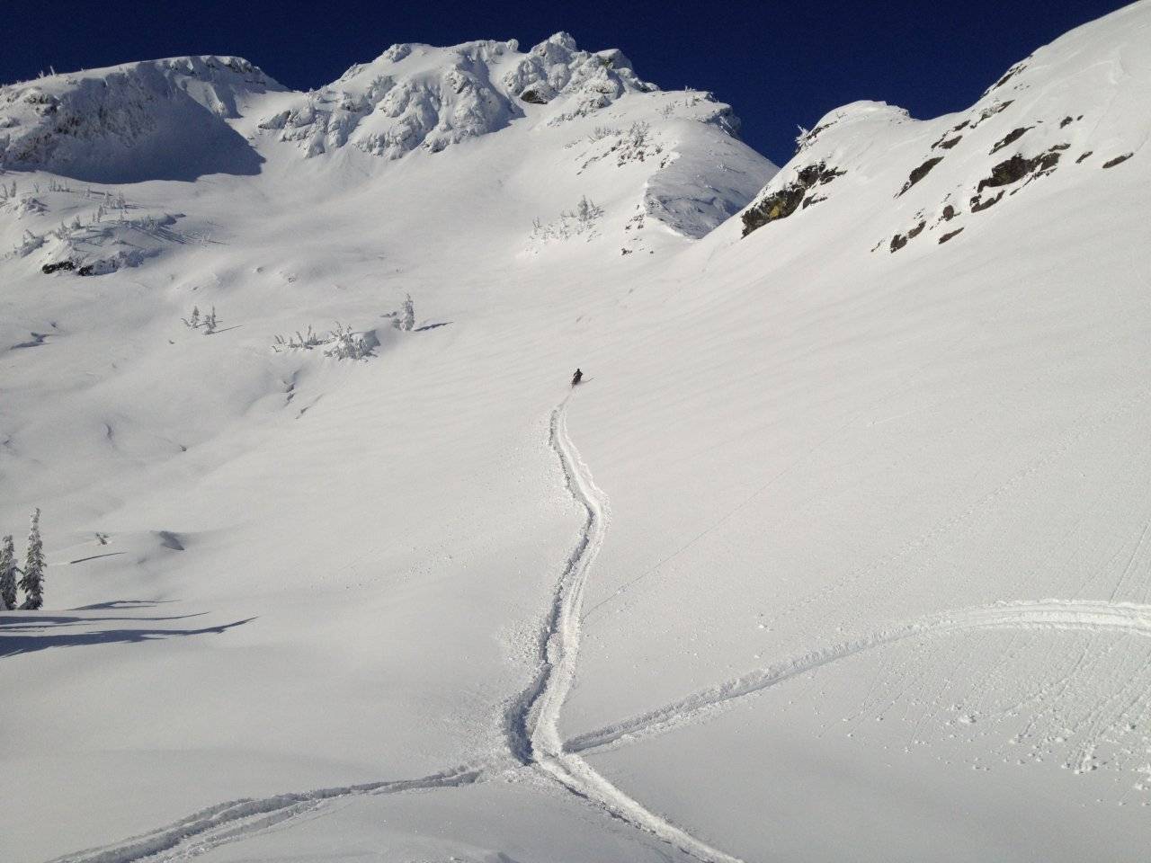 IMG 1019 My buddy Jeff making first tracks up Gallagher Head in WA