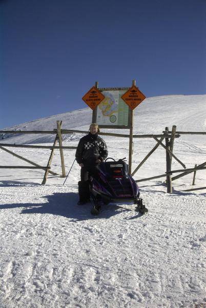 JJ posing with Ultra at base of pass