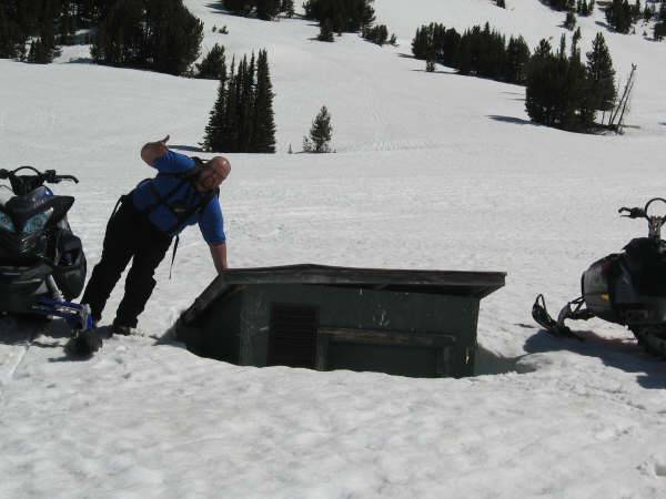 June 21st 2008 Cooke City outhouse still buried.