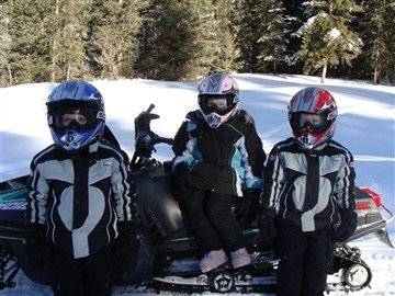 kids snowmobiling