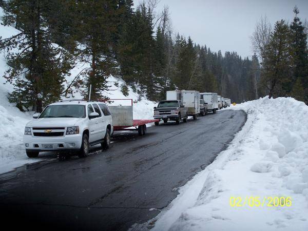 Line up at the Snow Park