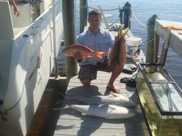 Little variety this trip. Just a few pictuerd out of all the fish caught. Little Mutton, Mangrove,  5 Yellow Tail, and 4 Amberjack. Another successful