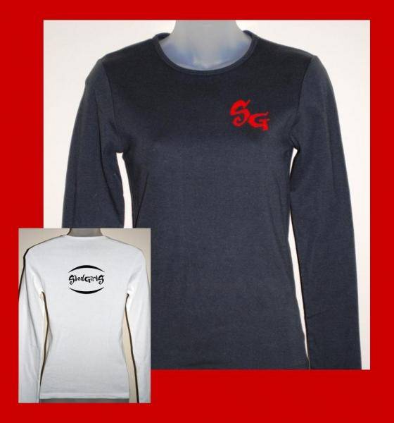 Long Sleeve Baby Rib Tee with SG on the Breast and Logo on the Back