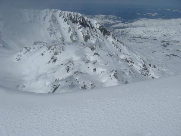 looking at the crater of st helens