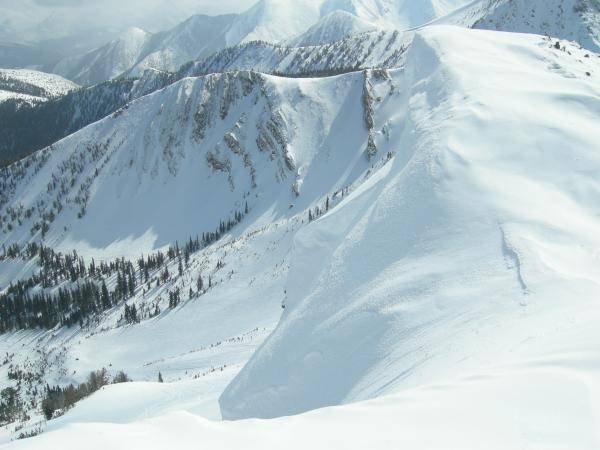 looking down from the top of the main bowl