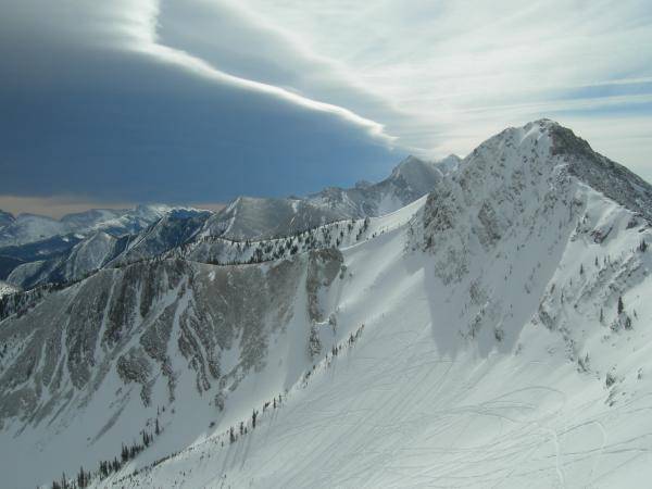 looking over towards the crater bowl